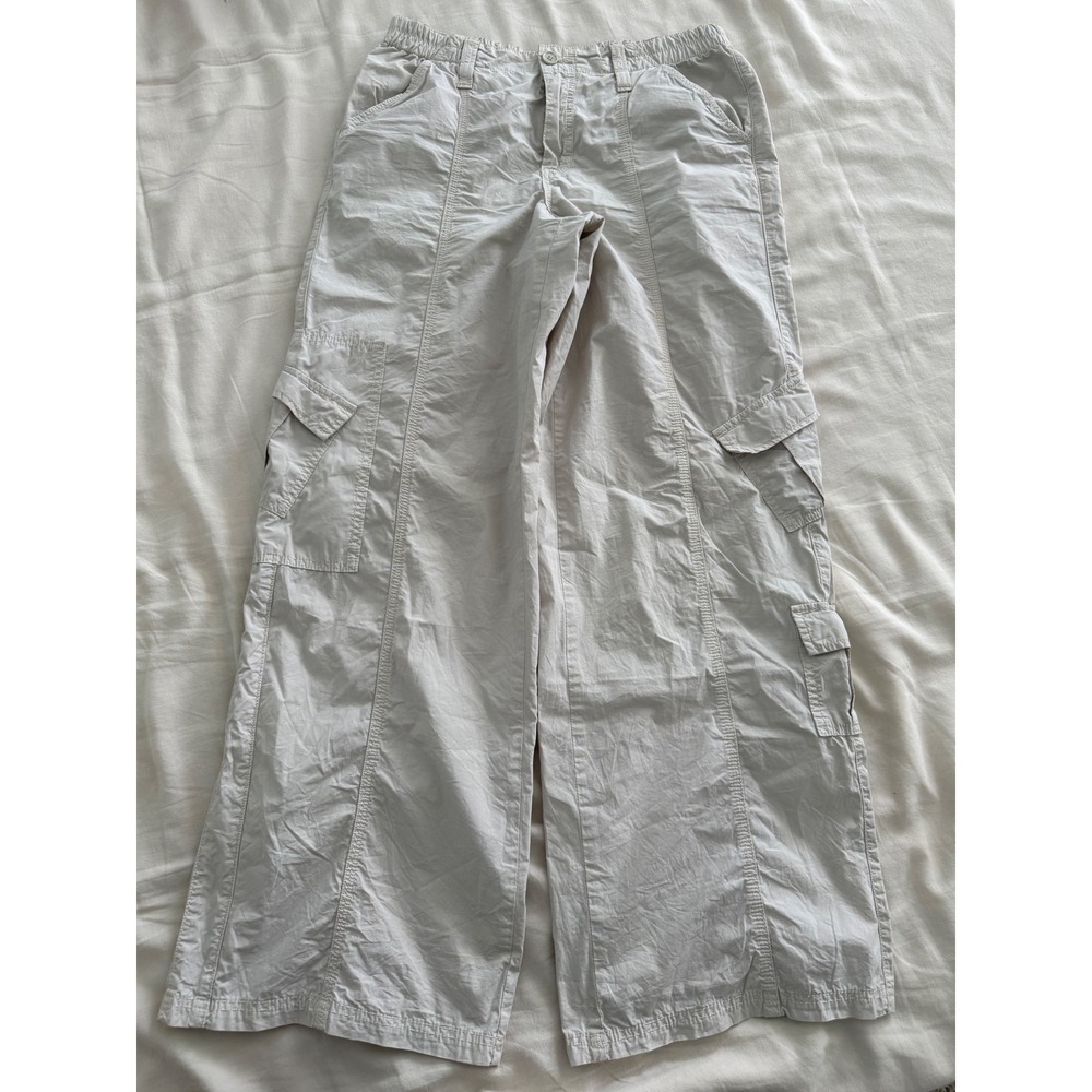BDG Urban Outfitters Y2K Cargo Pants Wide Leg Utility Sand Beige L - Picture 2 of 8